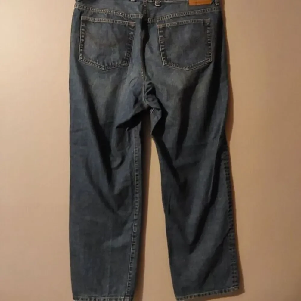Chaps Straight Leg Mens Jeans Size 38x32 Relaxed Fit 1978 Chaps Denim‎ Dark Wash